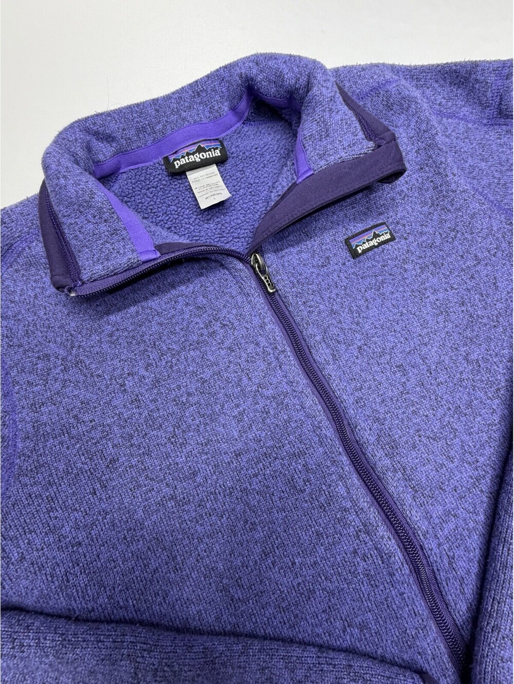 Patagonia Better Sweater Womens Size Large Purple Full Zip Fleece Jacket 25541
